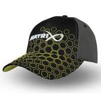 Matrix Hex Print Black Baseball Cap